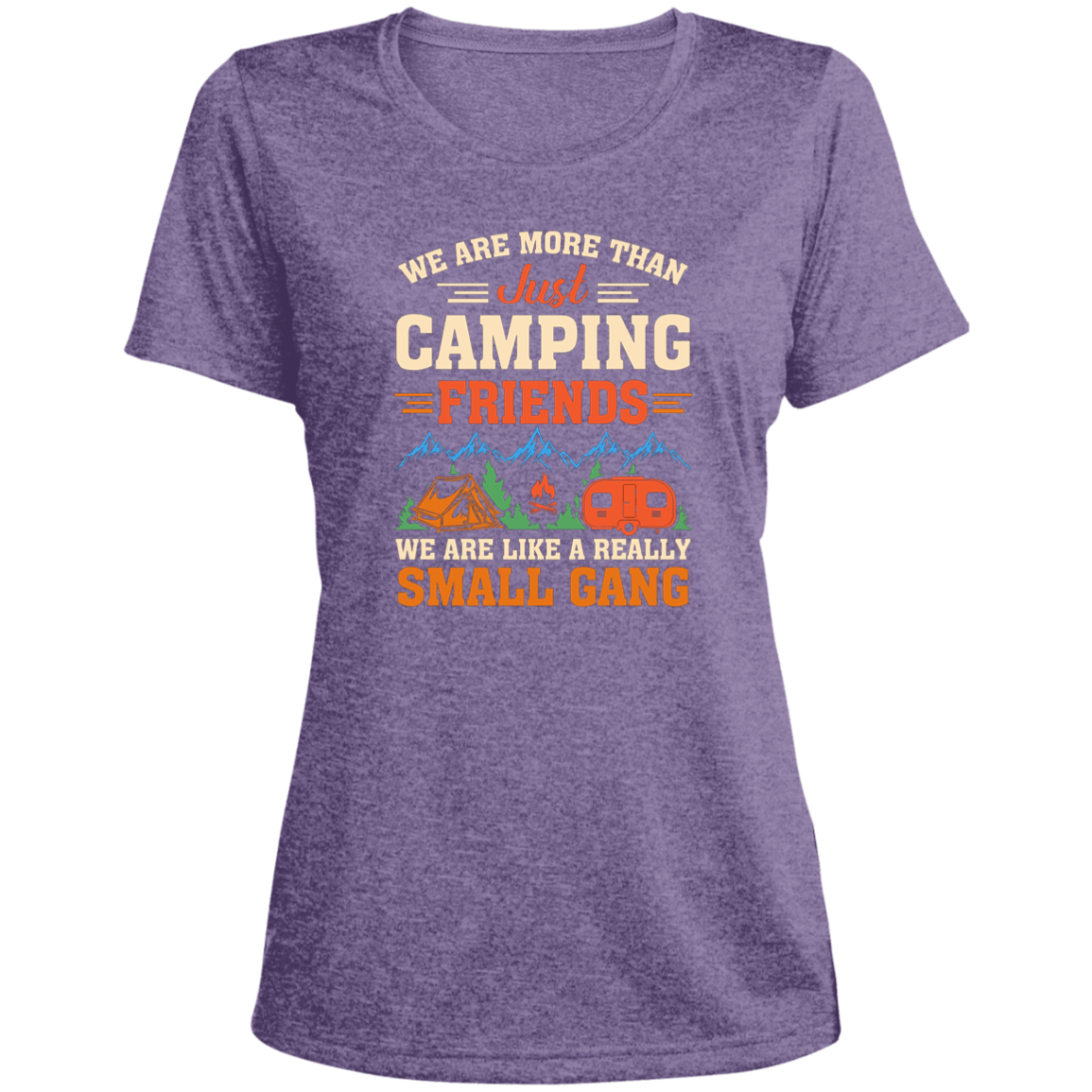 Untitled design Ladies' Heather Scoop Neck Performance Tee_Camping Gang