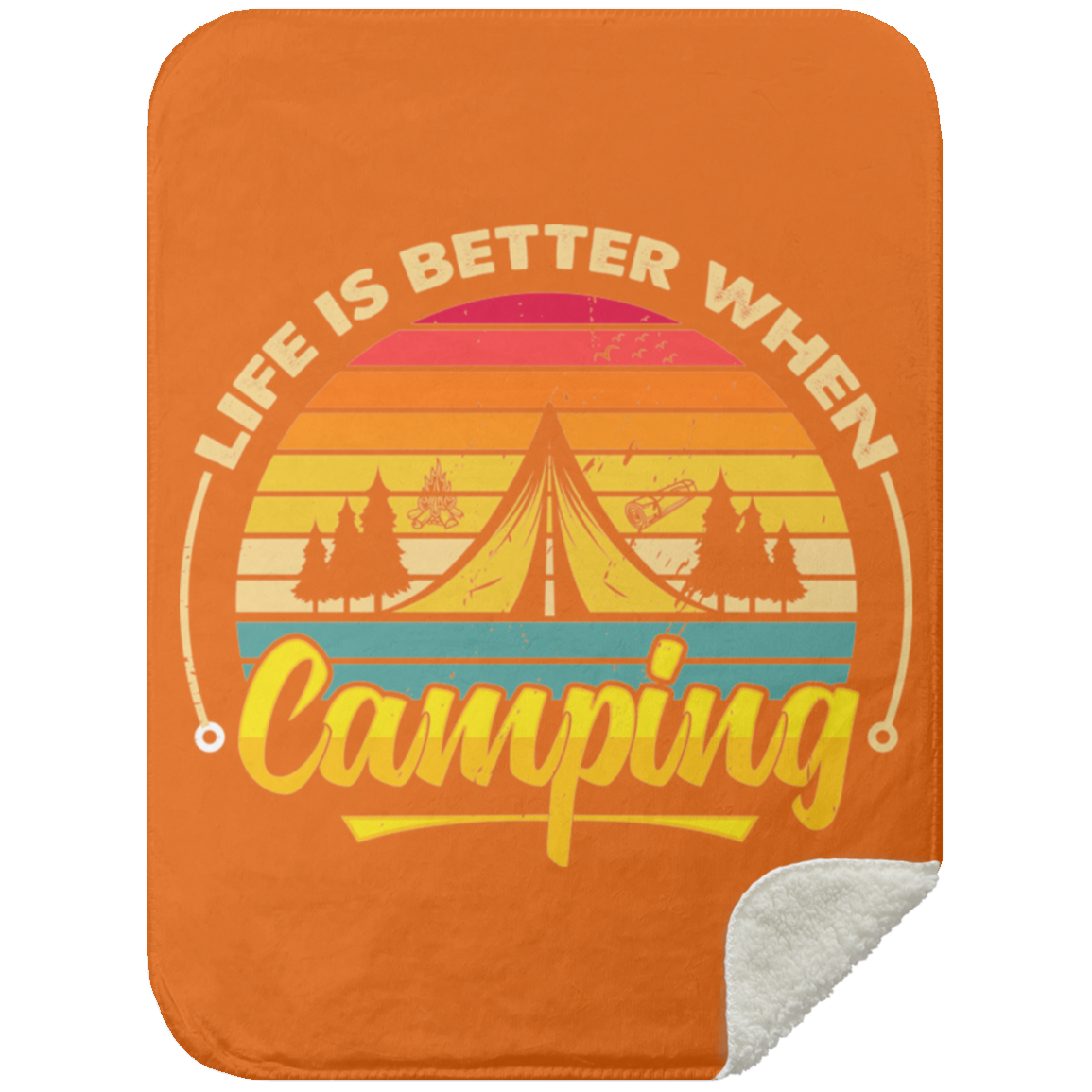 Mink Sherpa Blanket 30x40_Life Is Better_Camping
