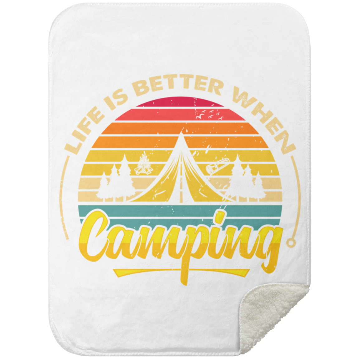Mink Sherpa Blanket 30x40_Life Is Better_Camping