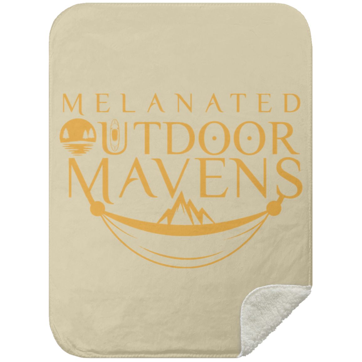 logo gold Premium Sherpa Blanket 30x40