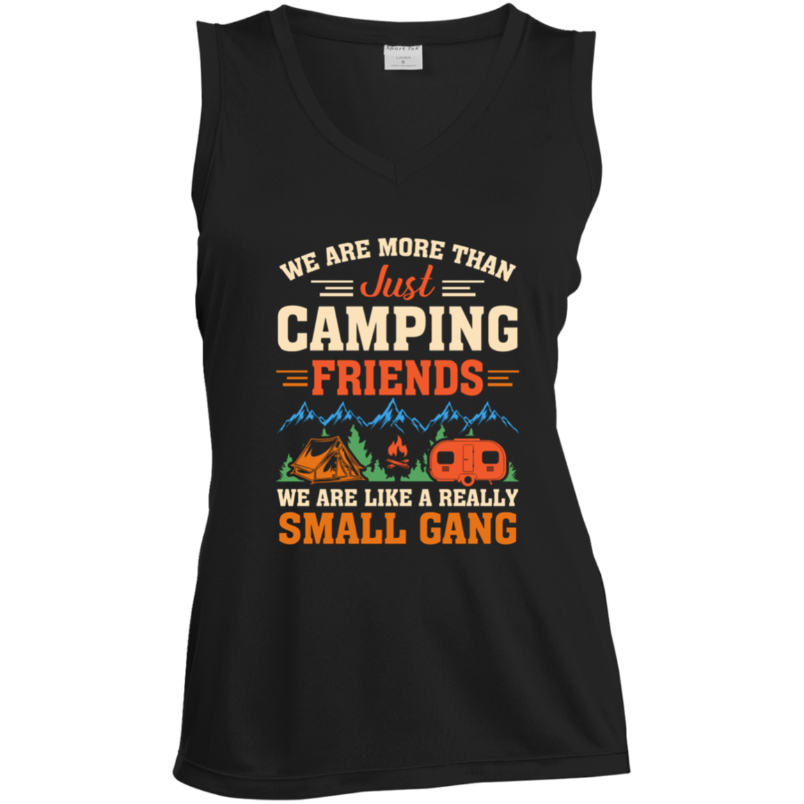 Untitled design Ladies' Sleeveless V-Neck Performance Tee_camping