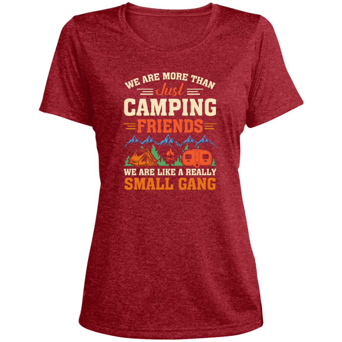 Untitled design Ladies' Heather Scoop Neck Performance Tee_Camping Gang