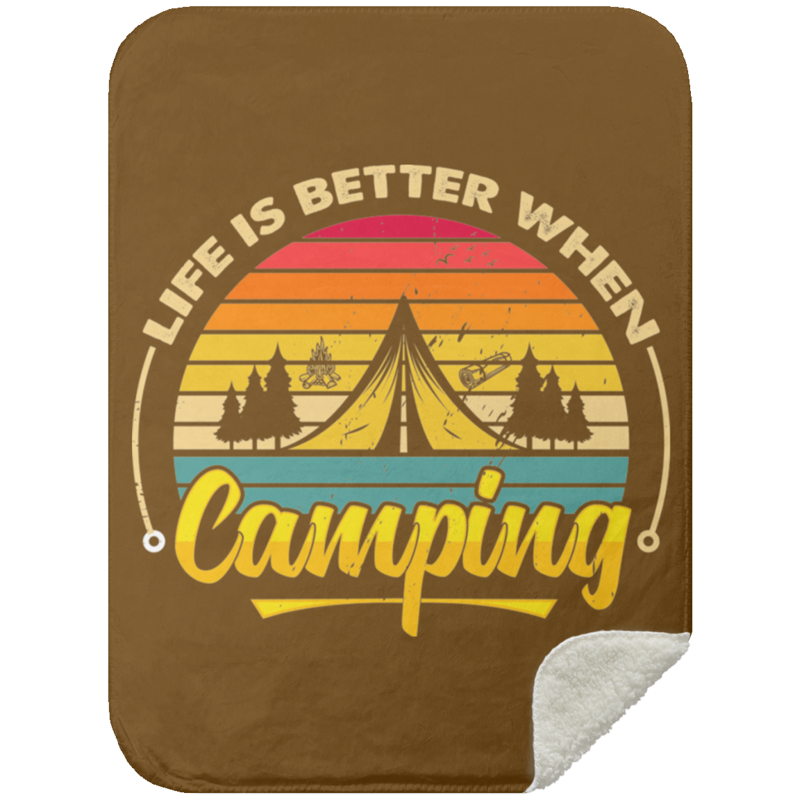 Mink Sherpa Blanket 30x40_Life Is Better_Camping