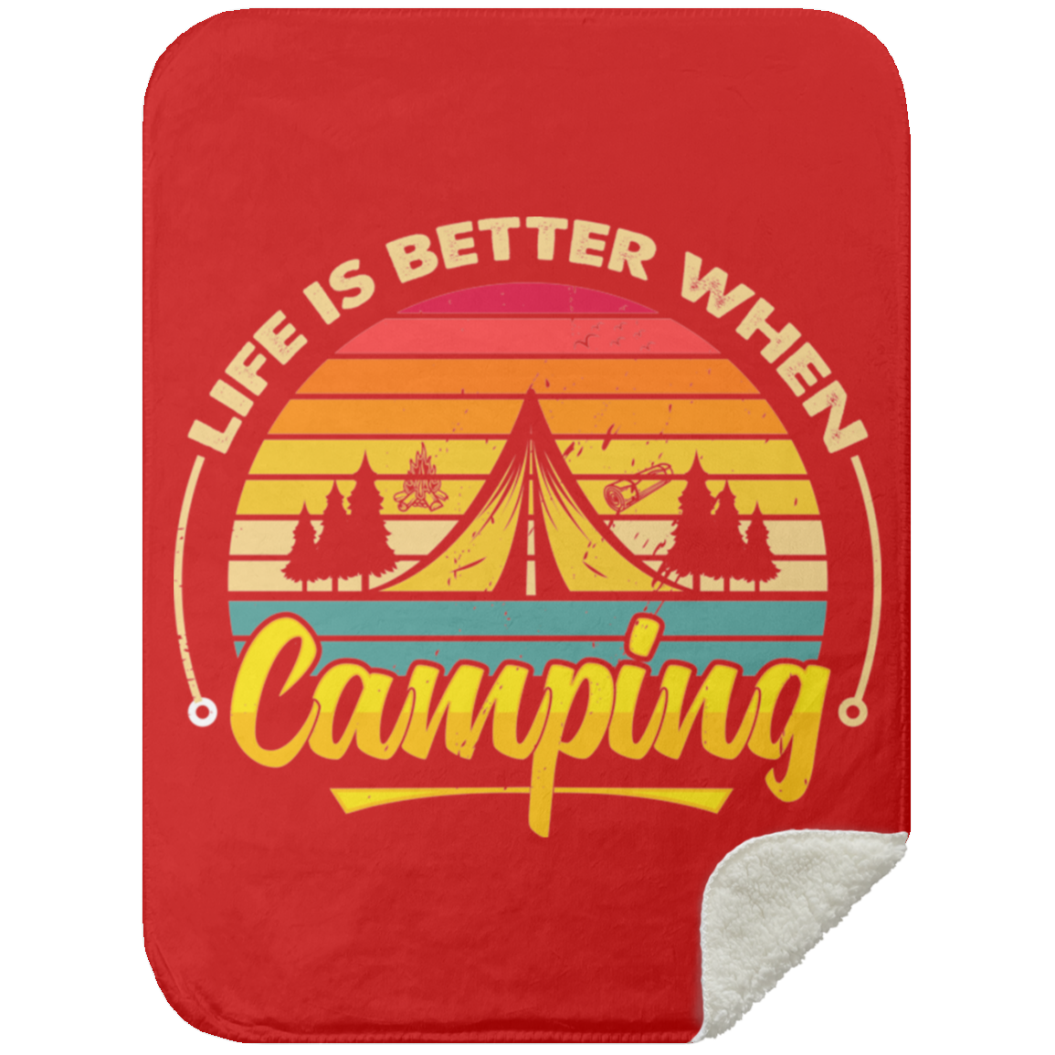 Mink Sherpa Blanket 30x40_Life Is Better_Camping