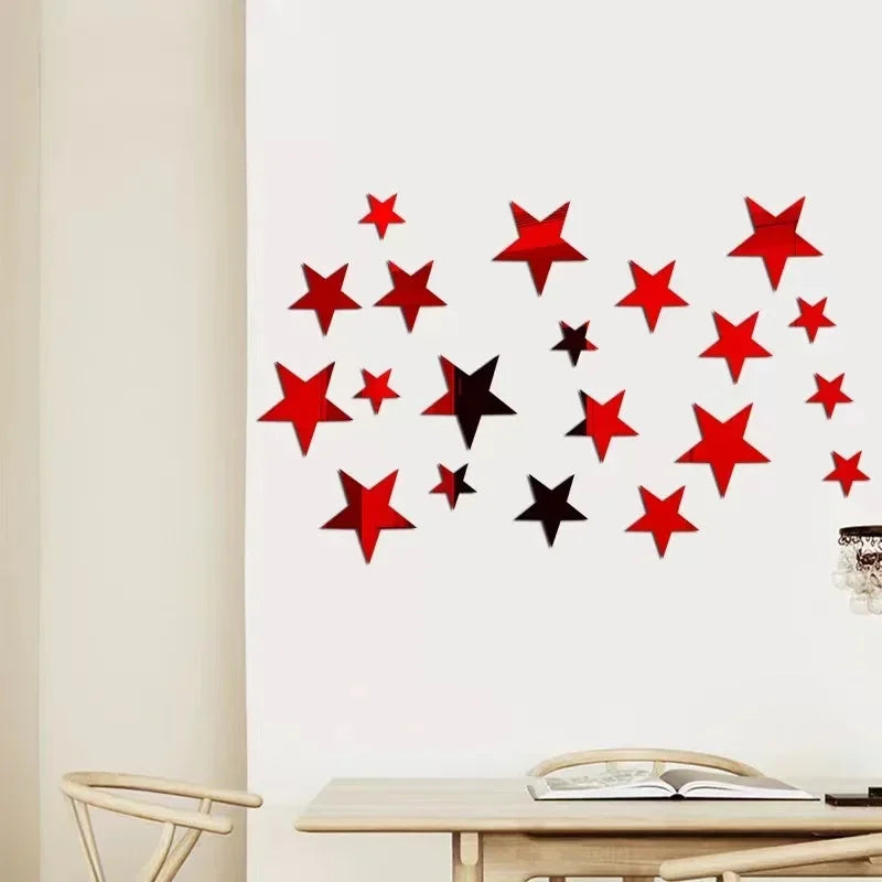 Star Mirror Wall Stickers - DIY Home Décor