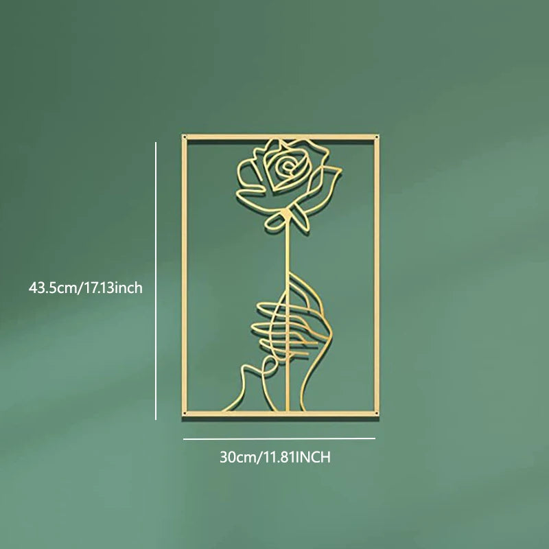 Modern Iron Wall Hanging - Female Portrait