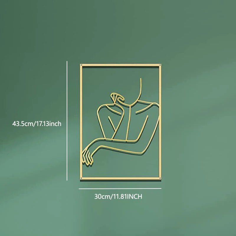 Metal Wall Art - Abstract Female Silhouette