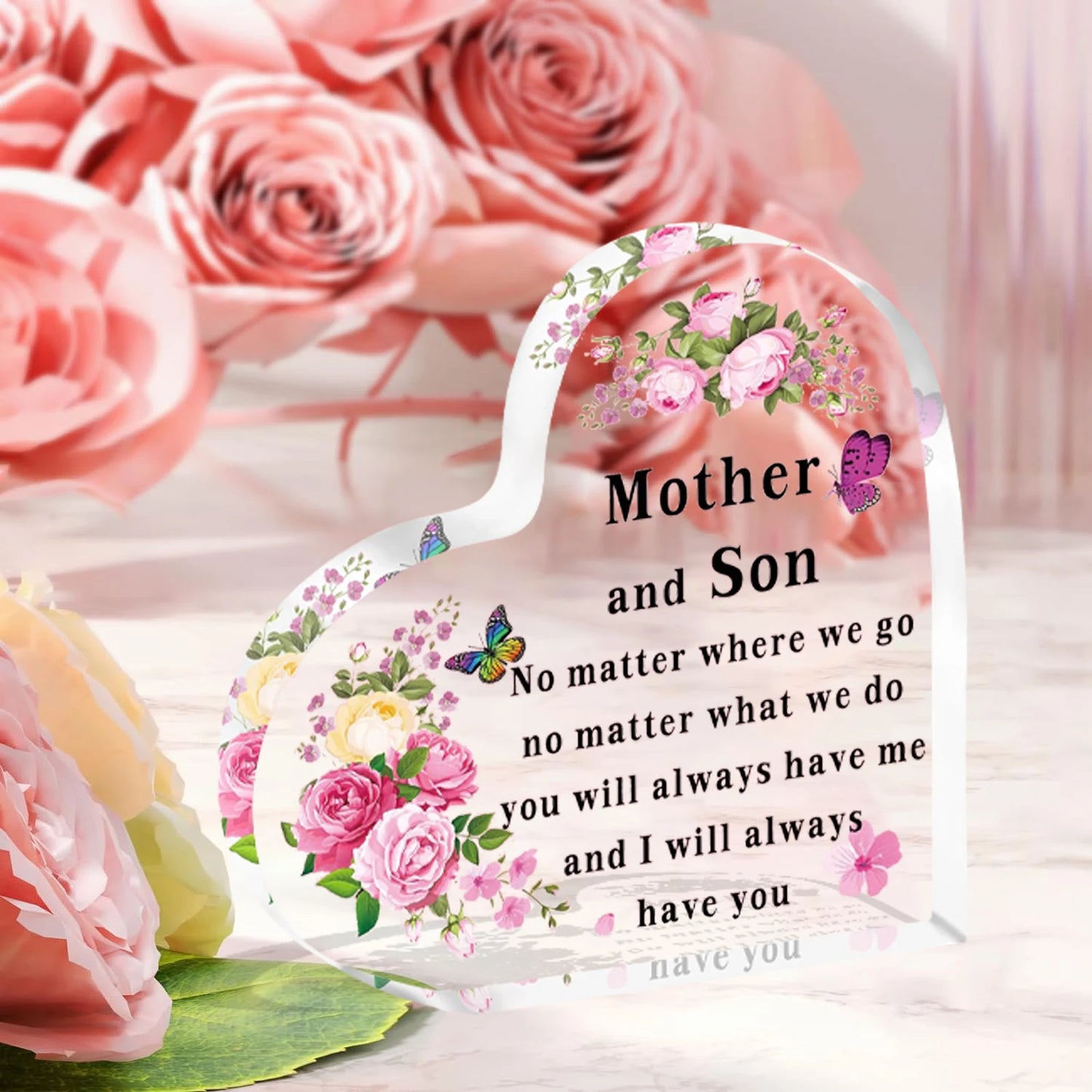 Heart Acrylic Plaque - Gift for Mum