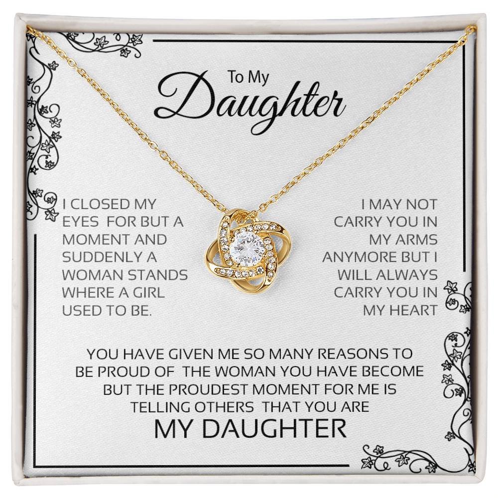 To My Daughter | Love Knot Necklace