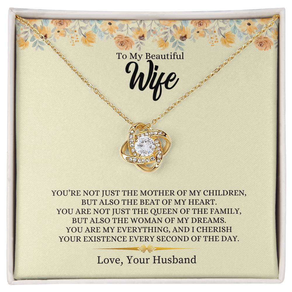 To My Beautiful Wife | Love Knot Necklace