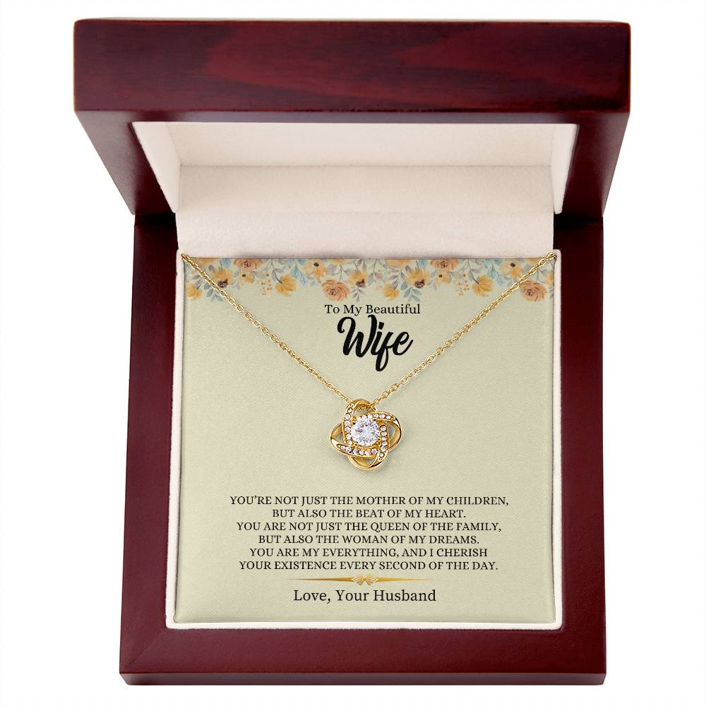 To My Beautiful Wife | Love Knot Necklace