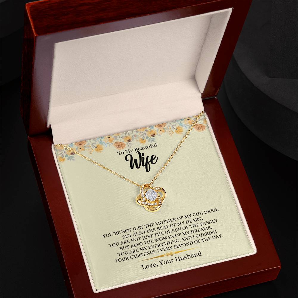 To My Beautiful Wife | Love Knot Necklace