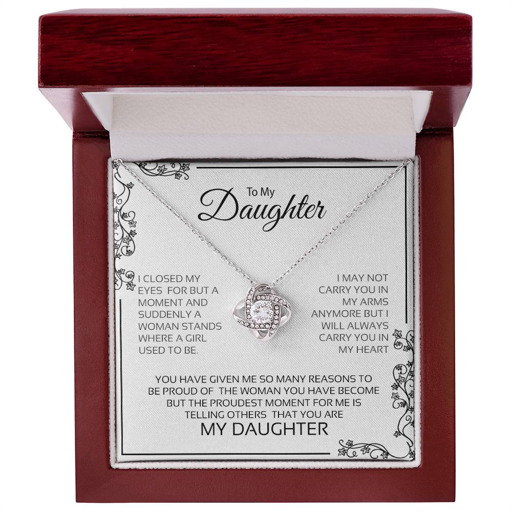 To My Daughter | Love Knot Necklace