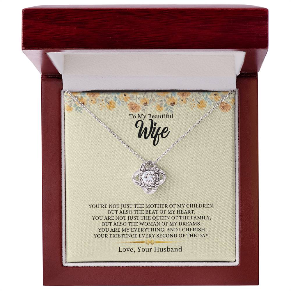 To My Beautiful Wife | Love Knot Necklace