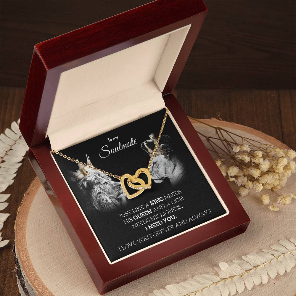 To My Soulmate | Interlocking Hearts necklace