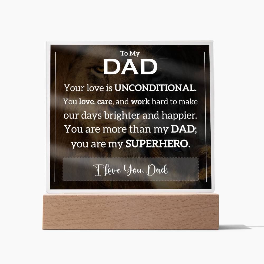 To My Dad| I Love You | Acrylic Square Plaque