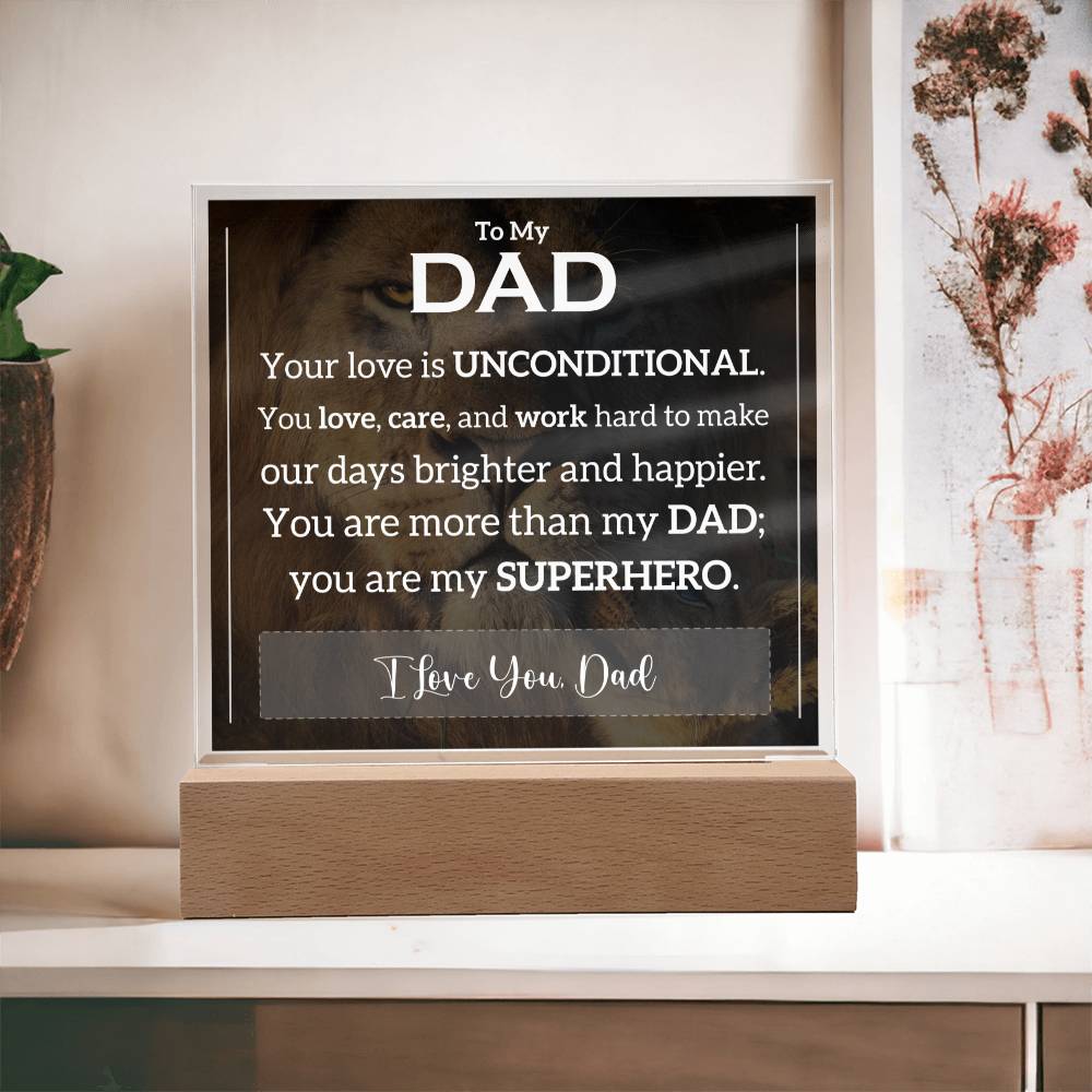 To My Dad| I Love You | Acrylic Square Plaque