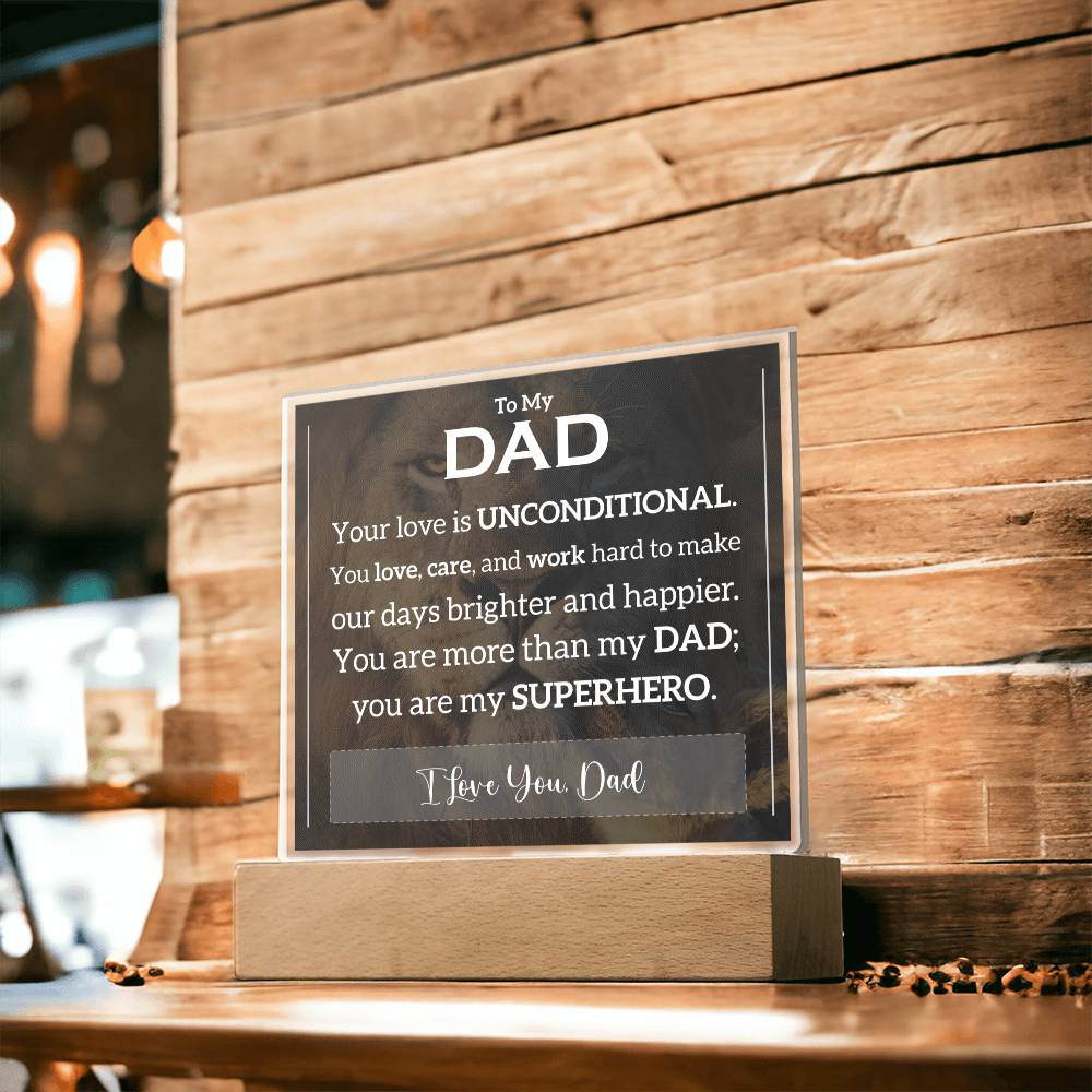 To My Dad| I Love You | Acrylic Square Plaque