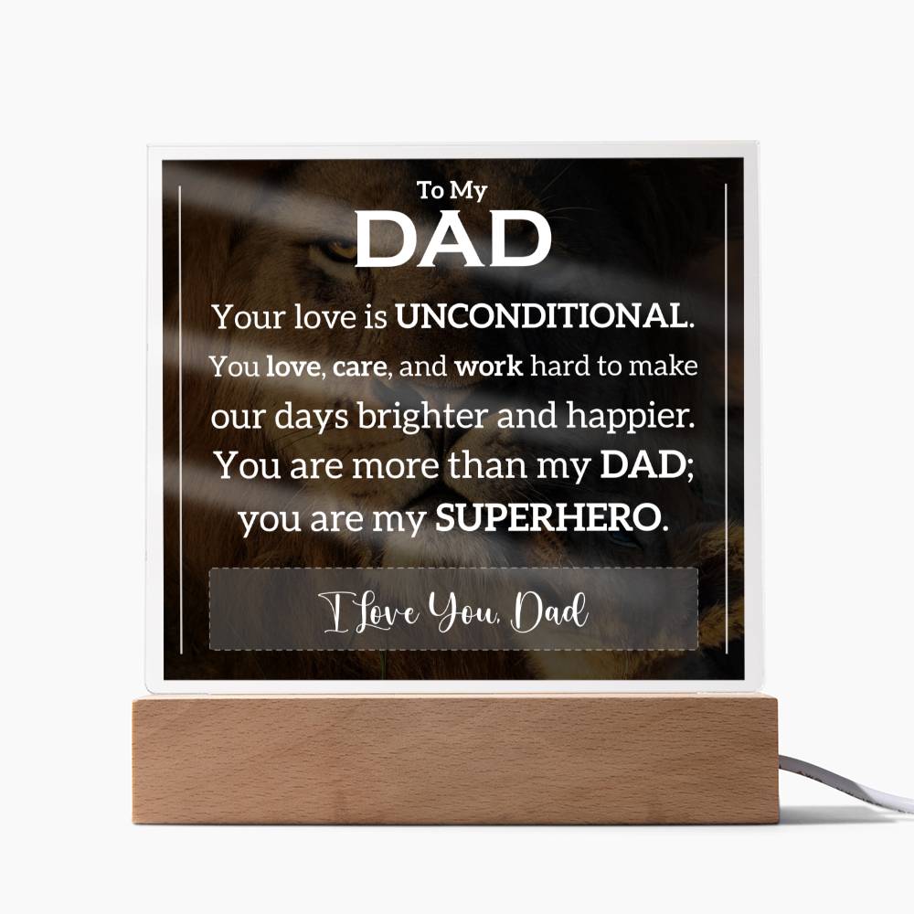 To My Dad| I Love You | Acrylic Square Plaque
