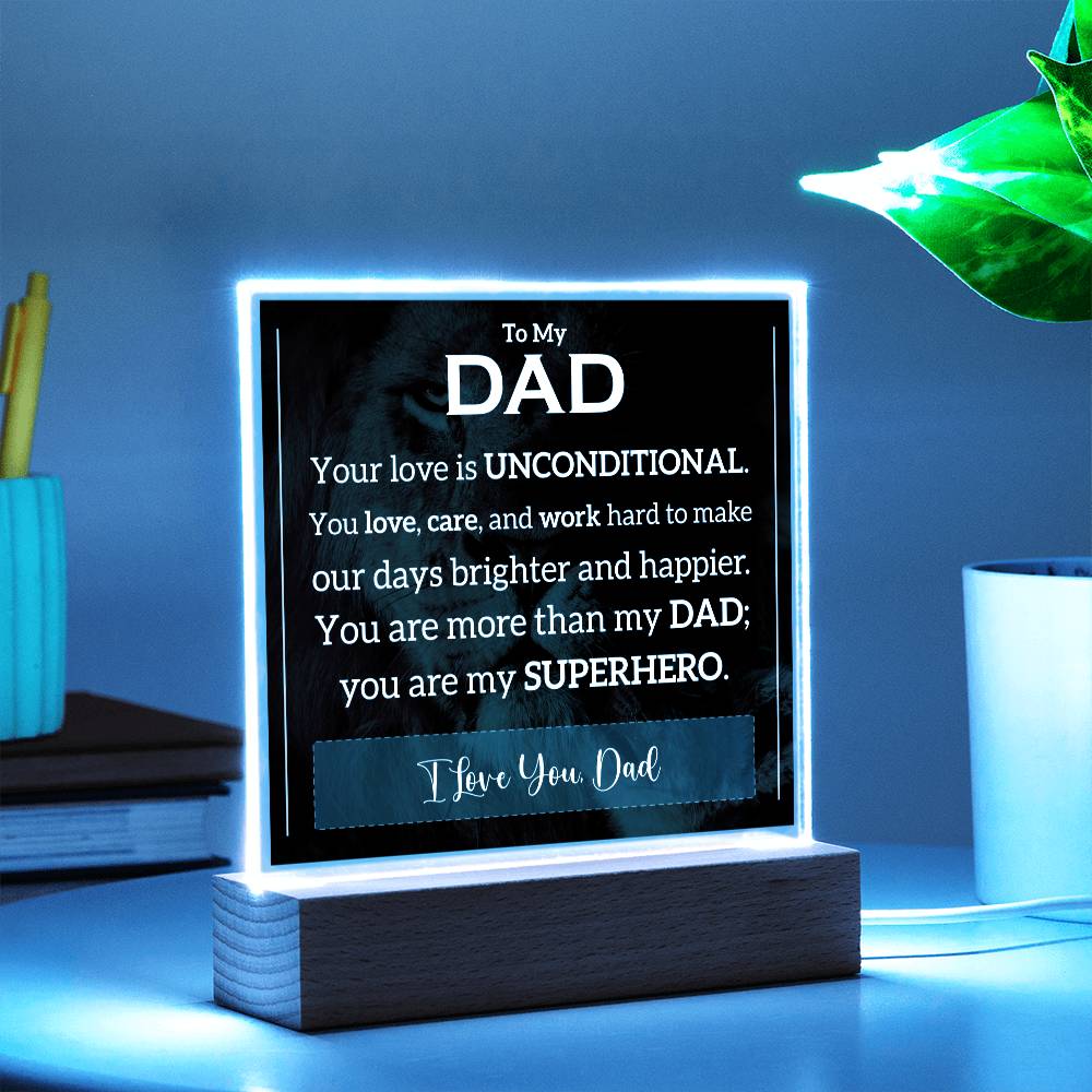 To My Dad| I Love You | Acrylic Square Plaque
