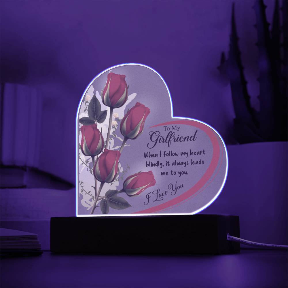 To My Girlfriend | I Love You | Acrylic Heart Plaque
