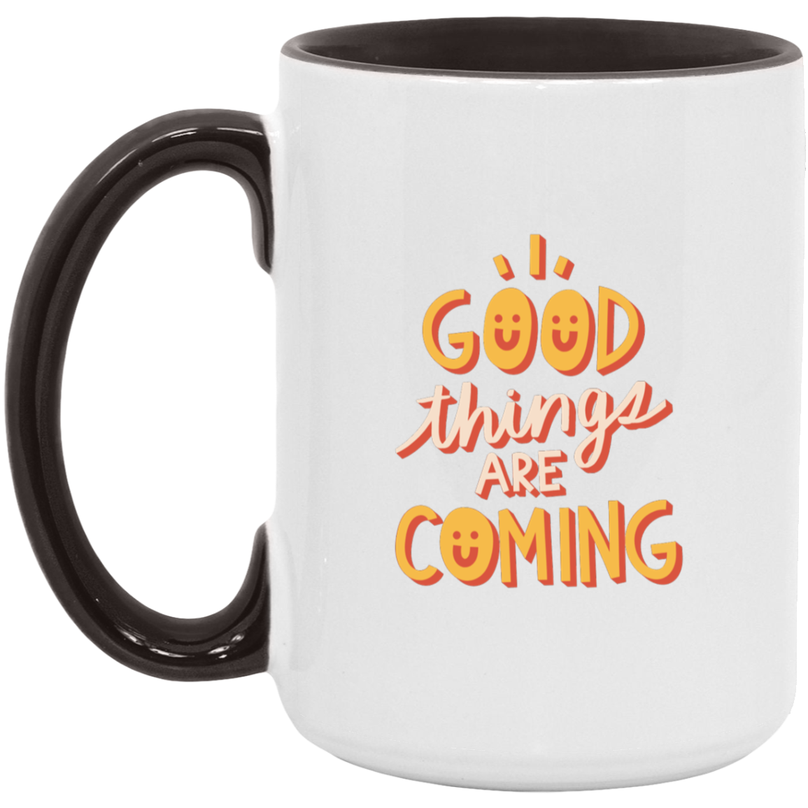 Red Orange Bold Motivational Quote Mug 15oz. Accent Mug