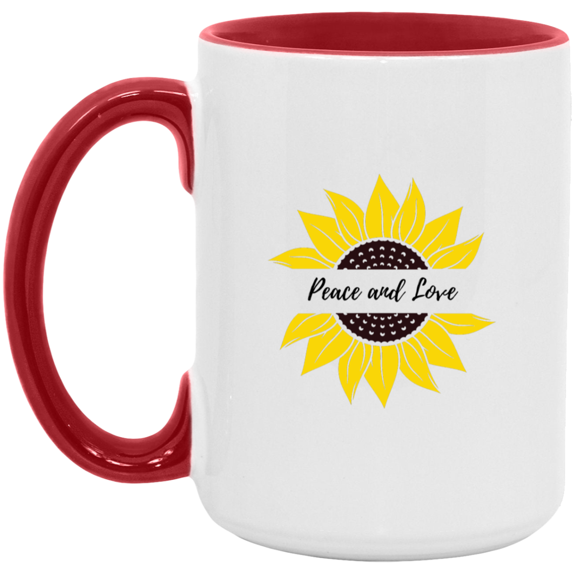 Peace and Love 15oz. Accent Mug