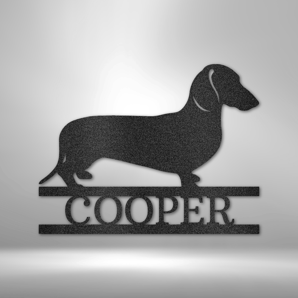 Personalized Dachshund Steel Sign