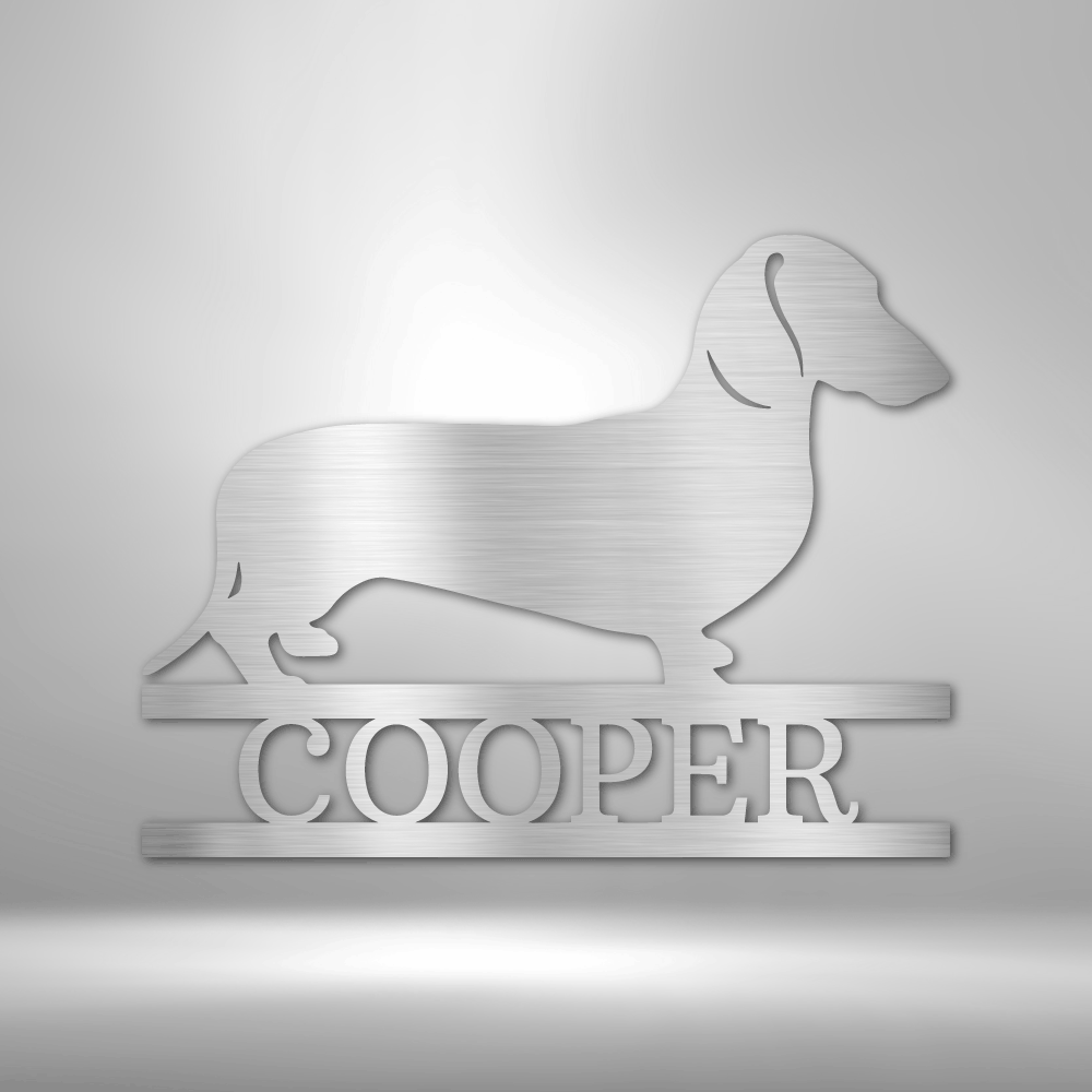 Personalized Dachshund Steel Sign