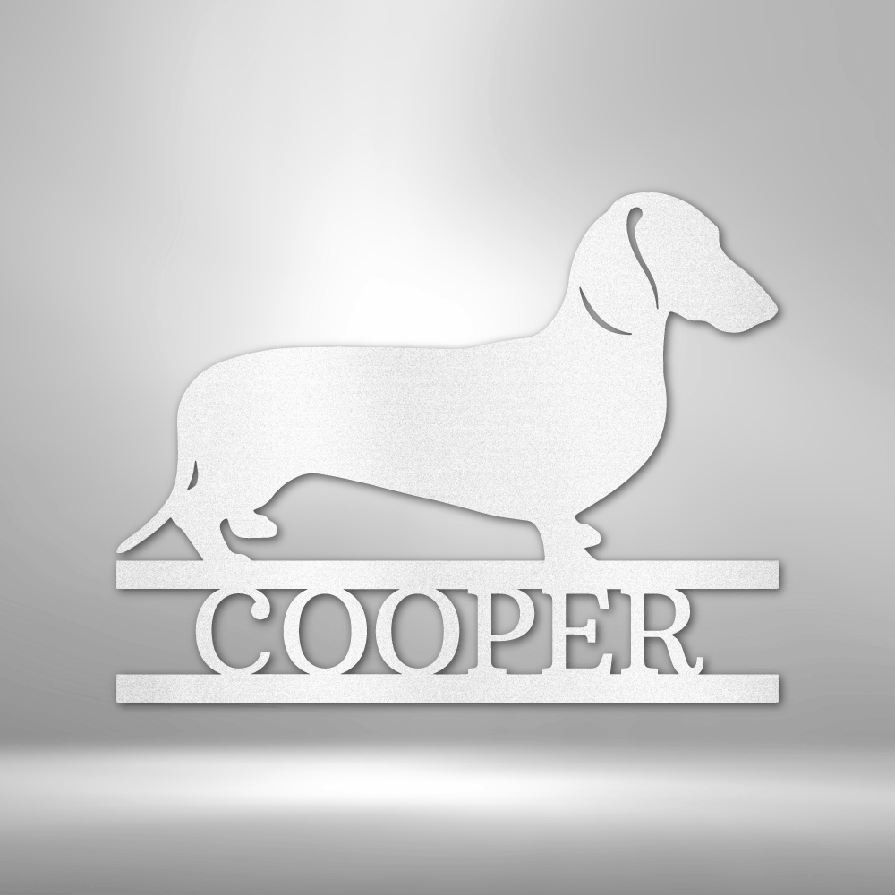 Personalized Dachshund Steel Sign