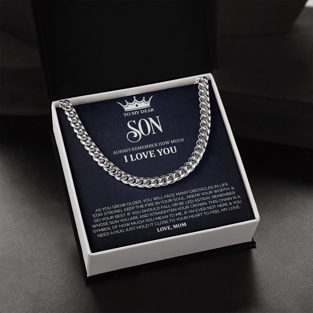 To My Dear Son - Cuban Link Chain
