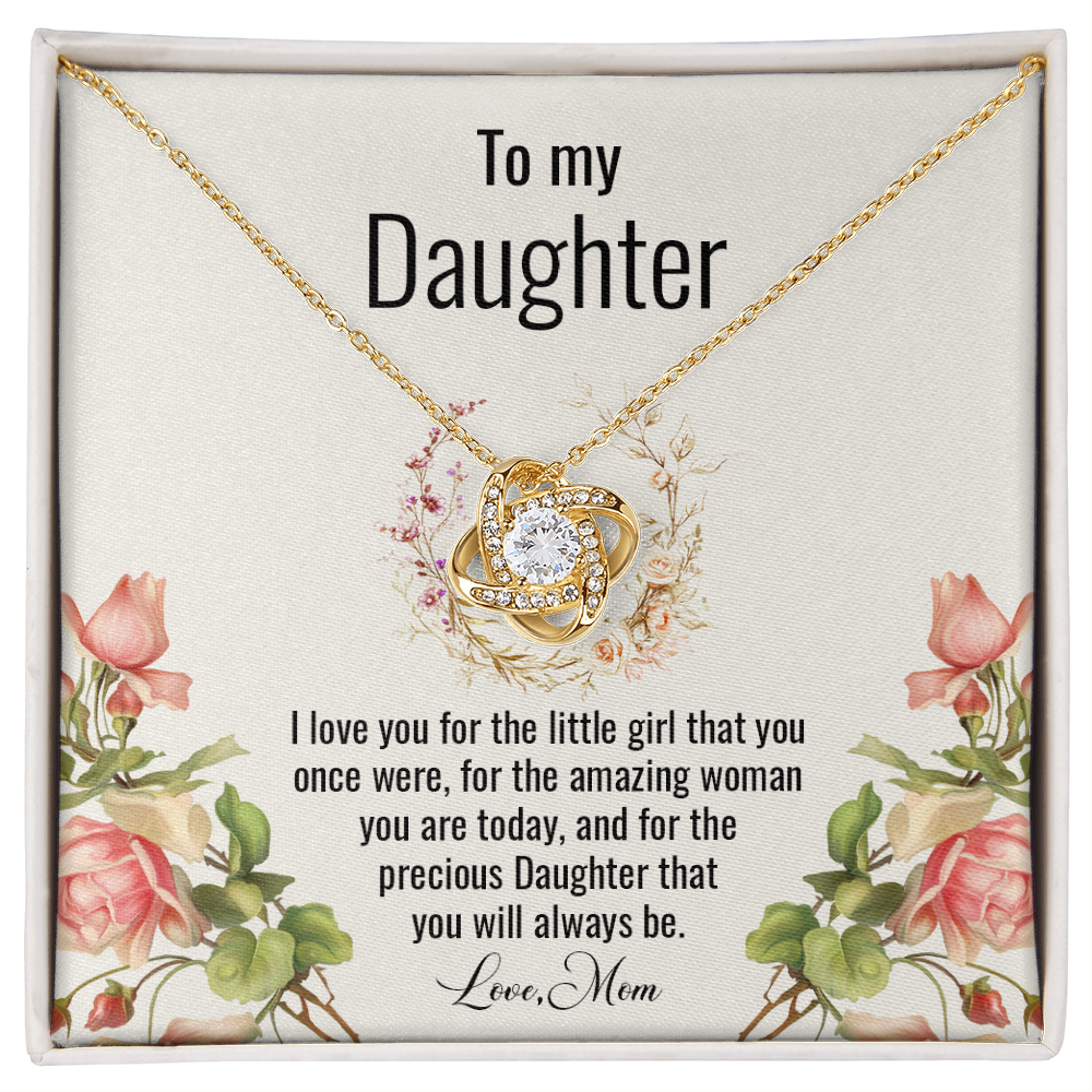 To My Daughter - Love Knot necklace