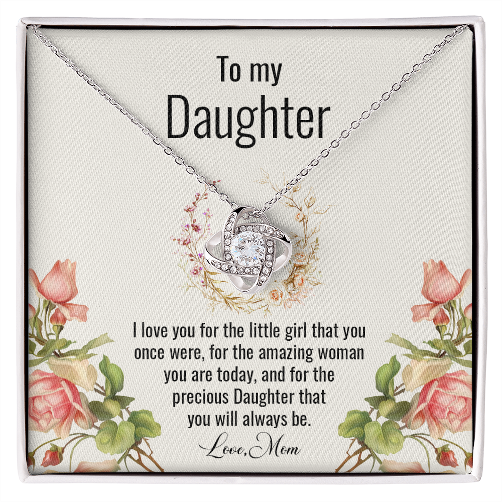 To My Daughter - Love Knot necklace