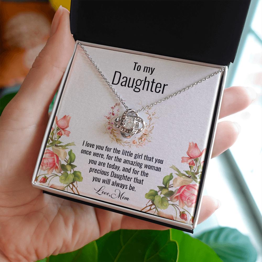 To My Daughter - Love Knot necklace