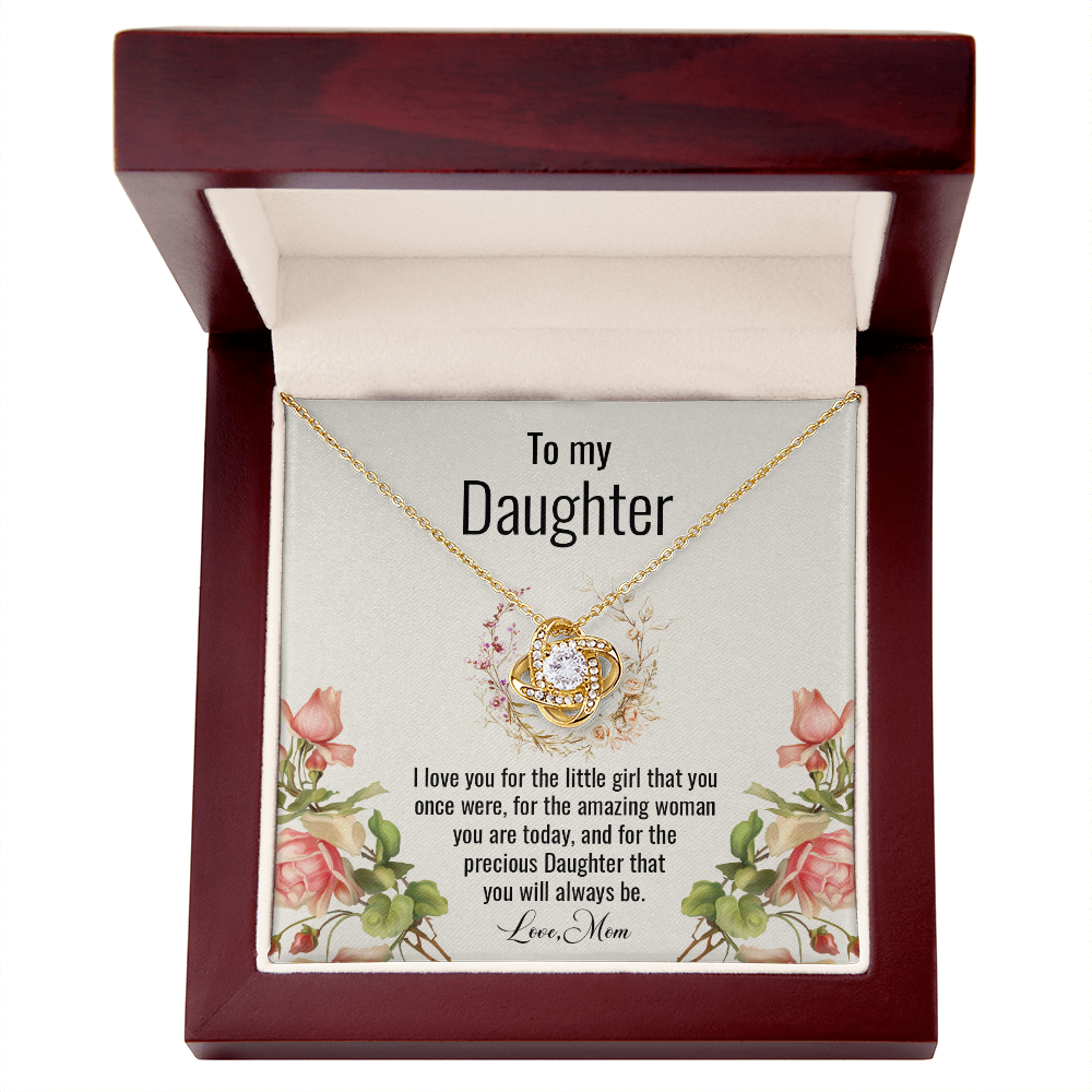 To My Daughter - Love Knot necklace
