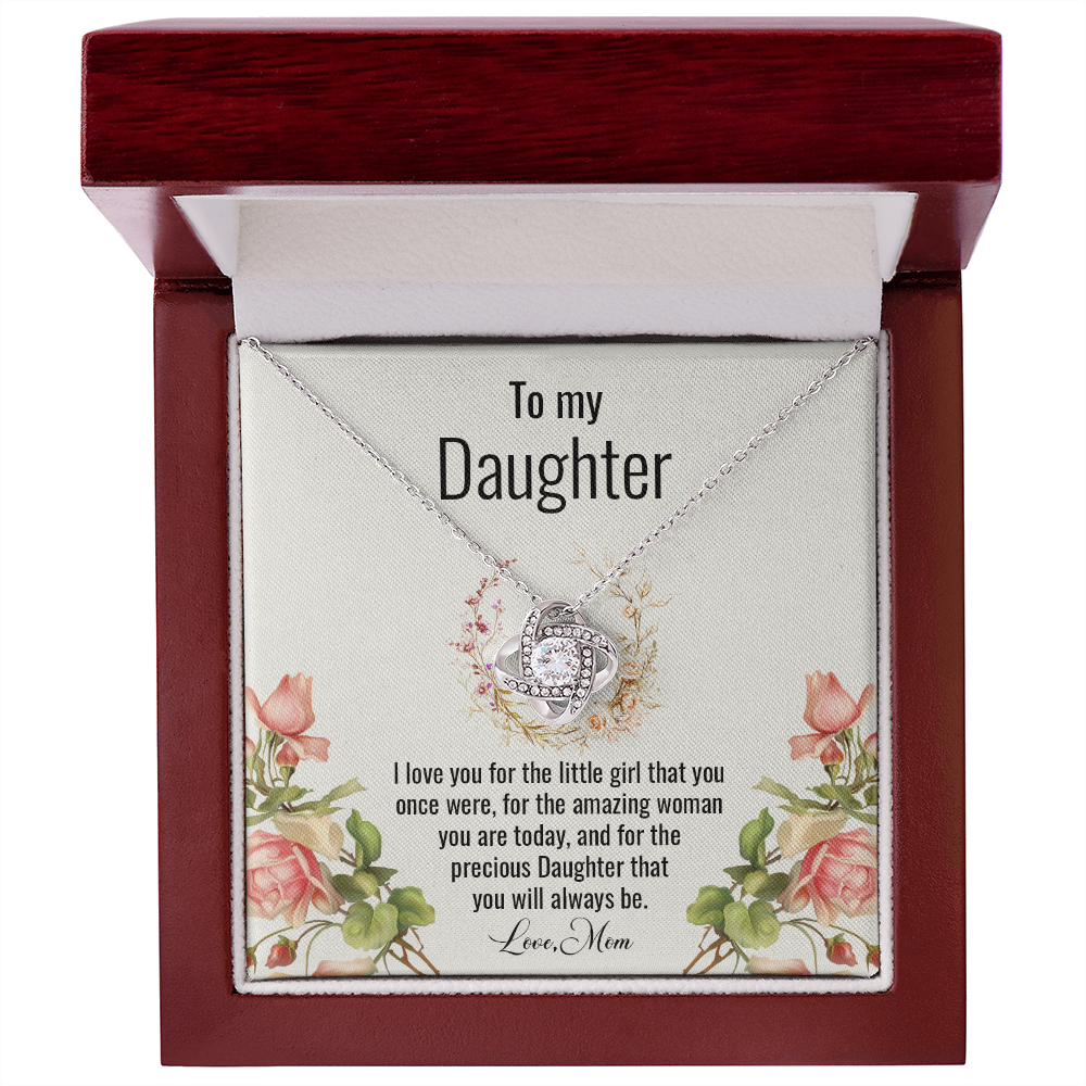 To My Daughter - Love Knot necklace