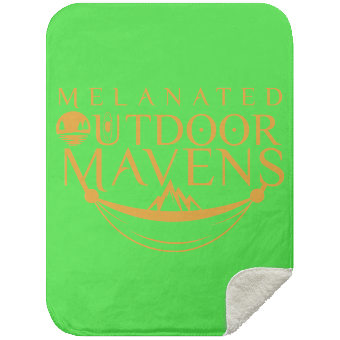 logo gold Premium Sherpa Blanket 30x40
