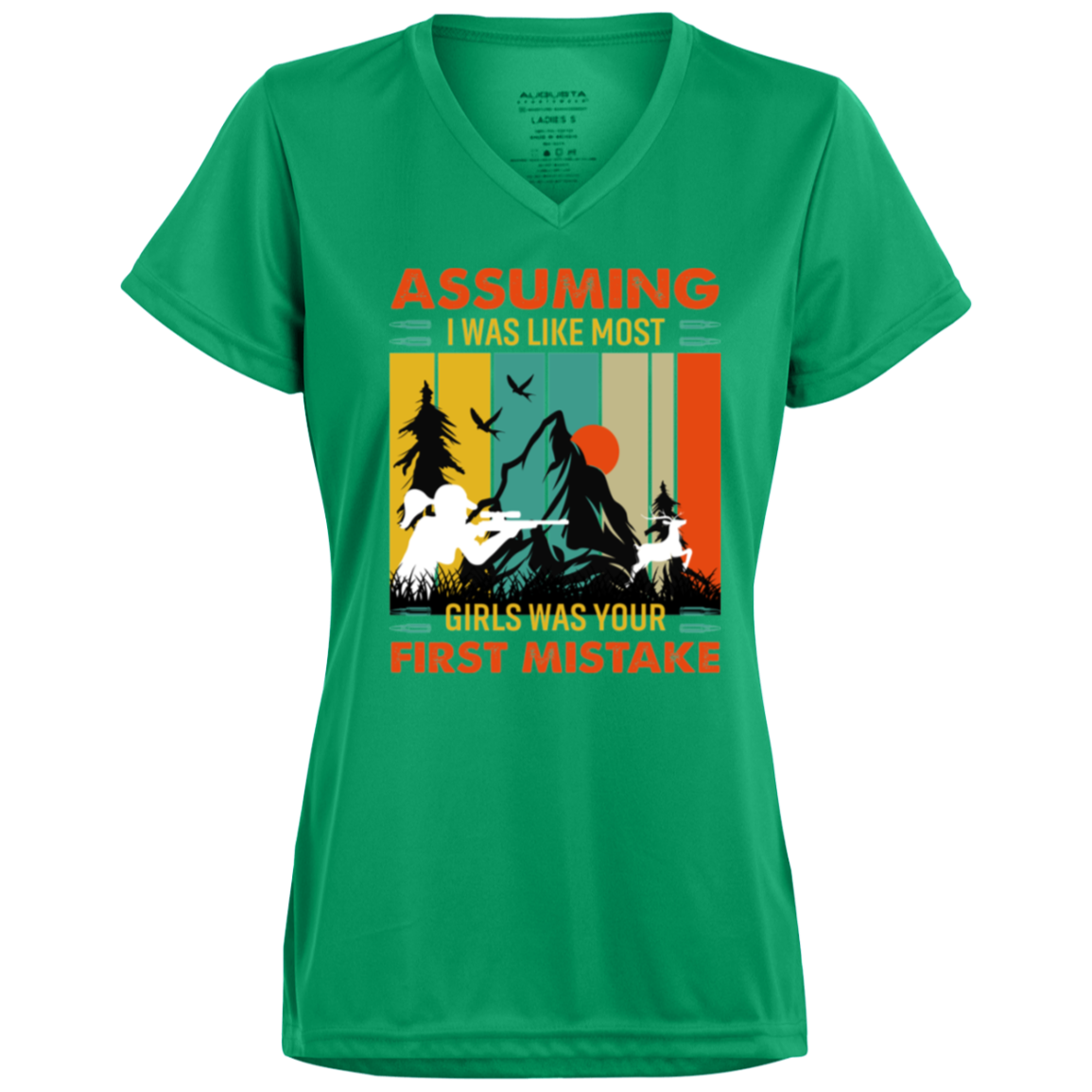 Ladies’ Moisture-Wicking V-Neck Tee_