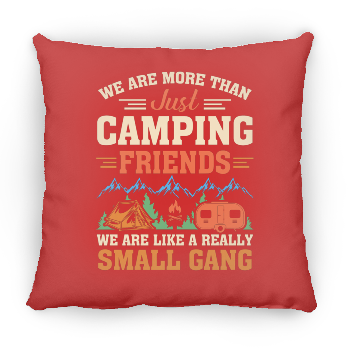 Untitled design Camping  Medium Square Pillow