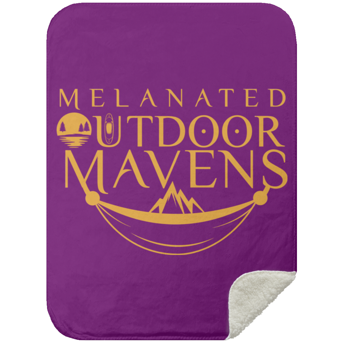 logo gold Premium Sherpa Blanket 30x40