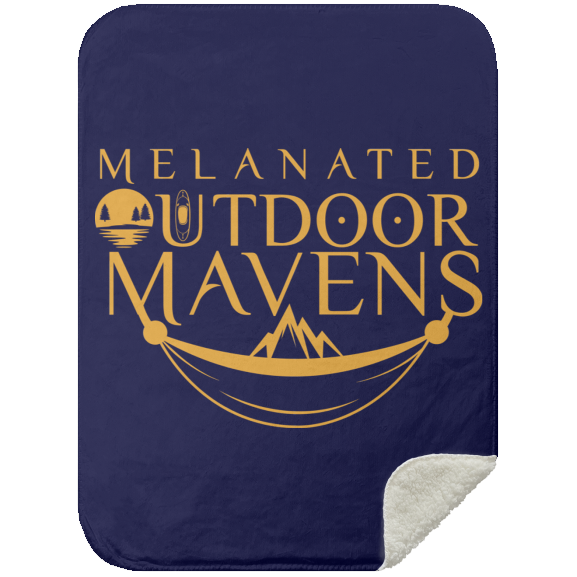 logo gold Premium Sherpa Blanket 30x40