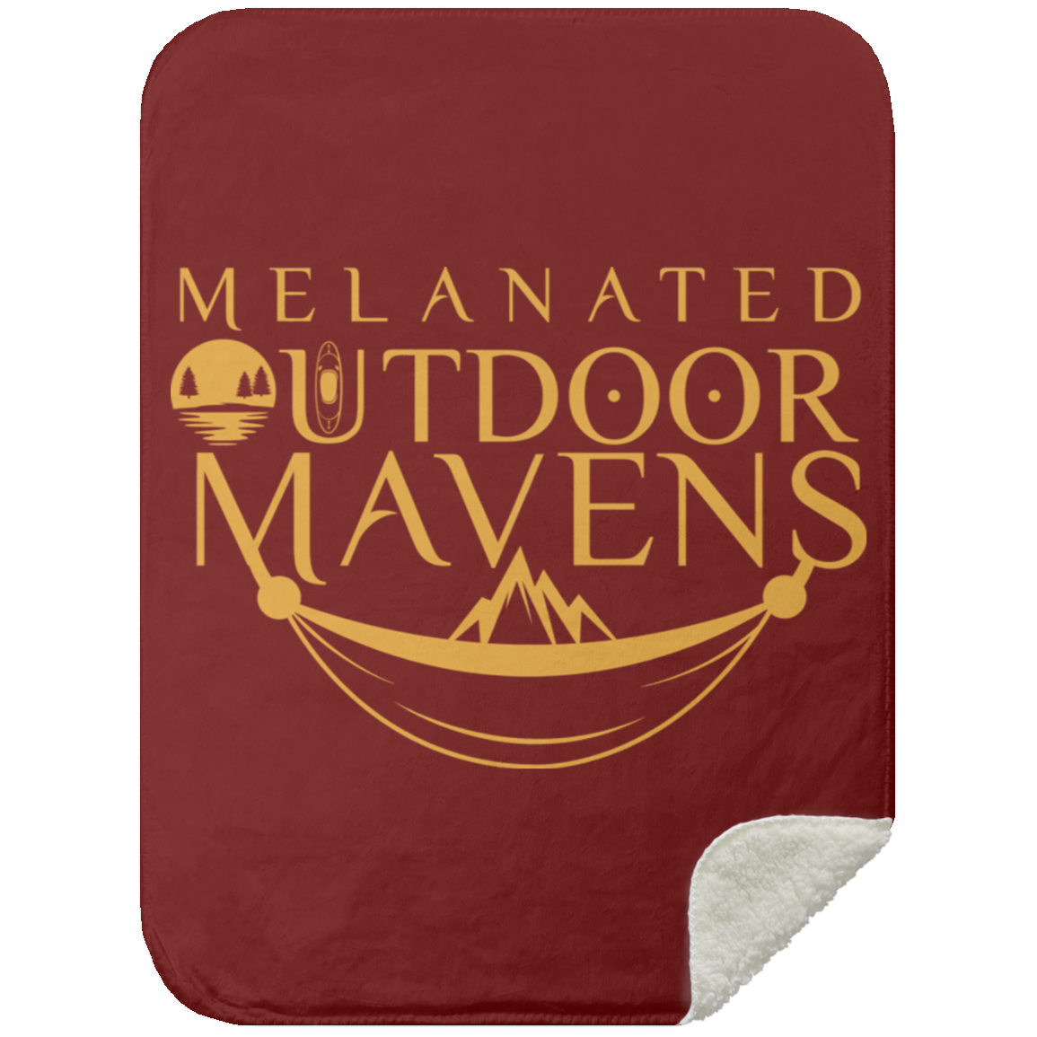 logo gold Premium Sherpa Blanket 30x40