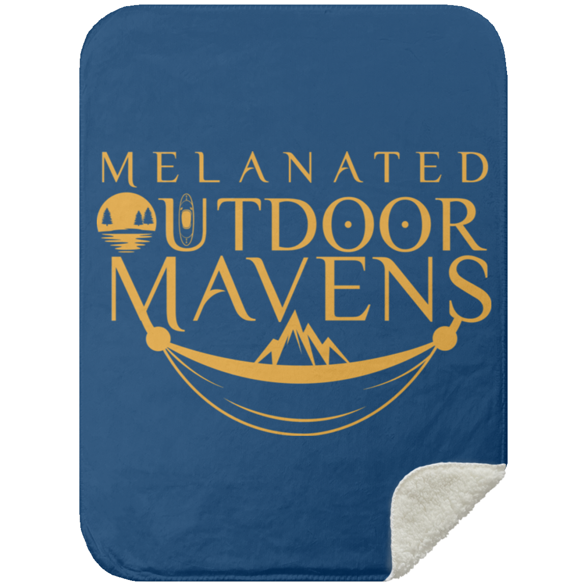 logo gold Premium Sherpa Blanket 30x40
