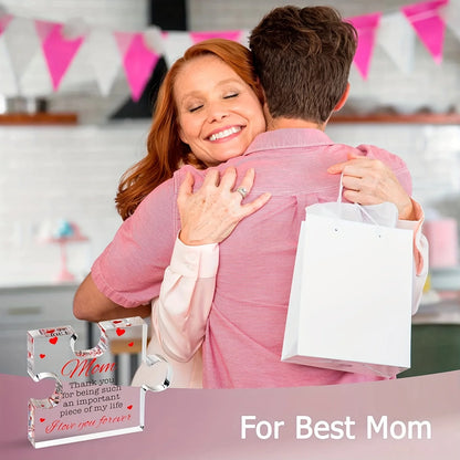 Engraved Acrylic Block Puzzle - Gift for Mom