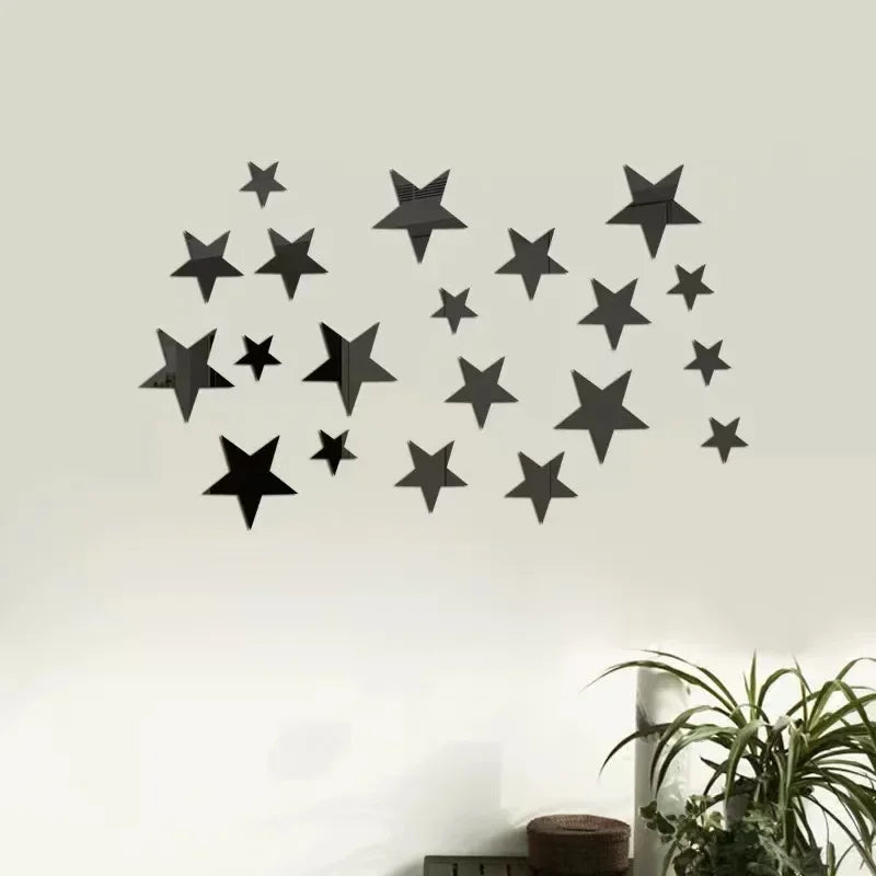 Star Mirror Wall Stickers - DIY Home Décor
