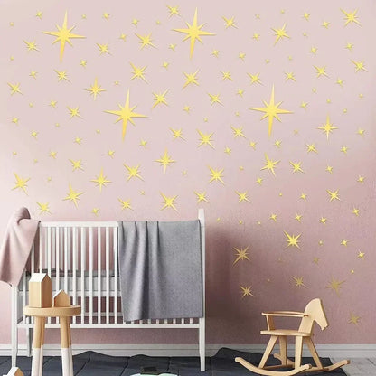 Star Mirror Wall Stickers - DIY Home Décor