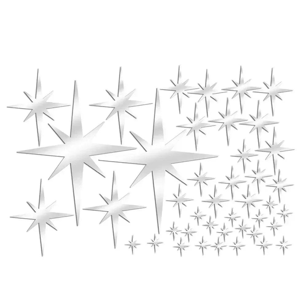Star Mirror Wall Stickers - DIY Home Décor