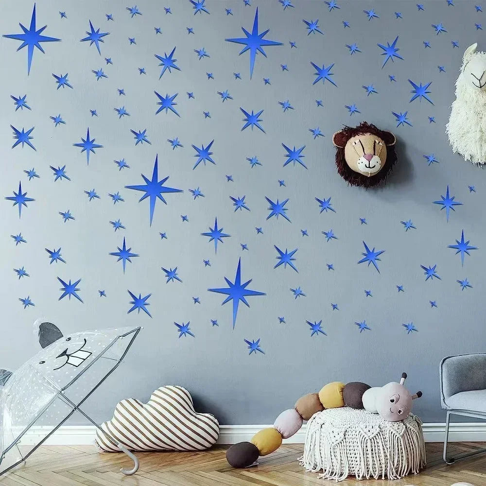 Star Mirror Wall Stickers - DIY Home Décor