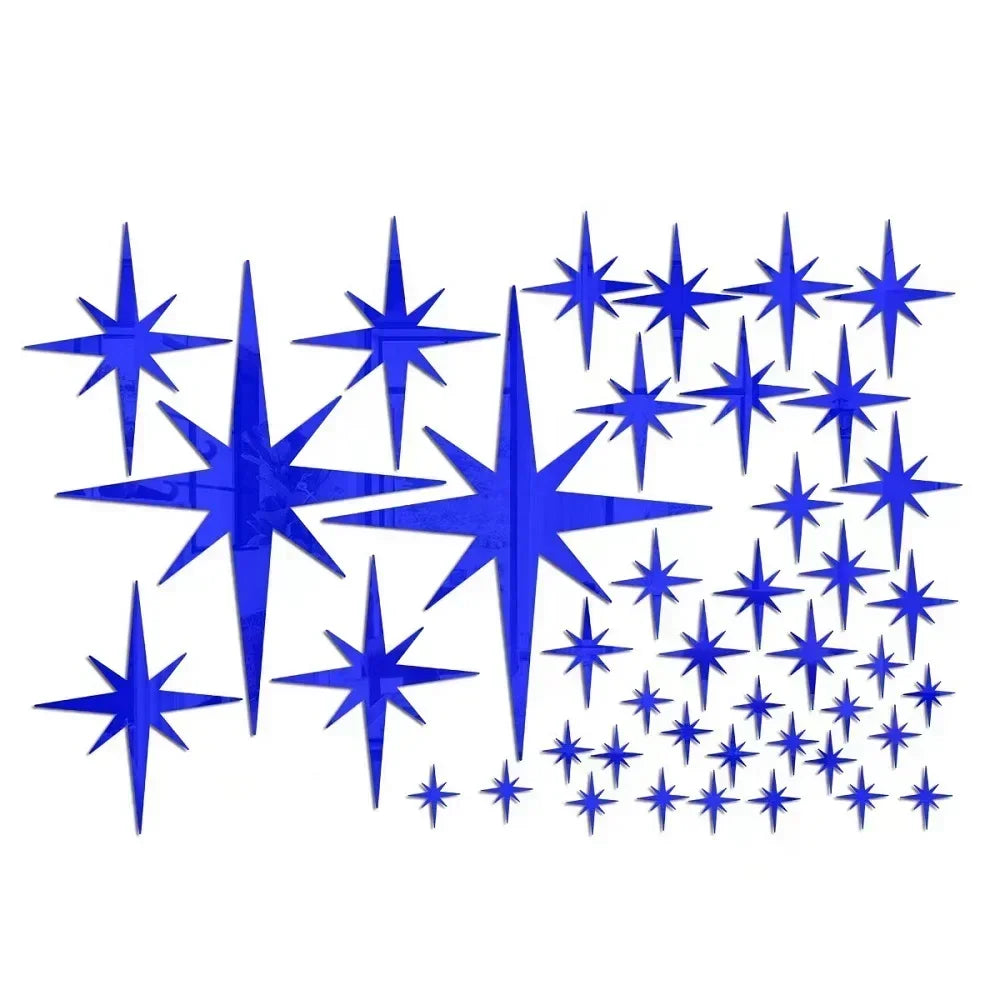 Star Mirror Wall Stickers - DIY Home Décor
