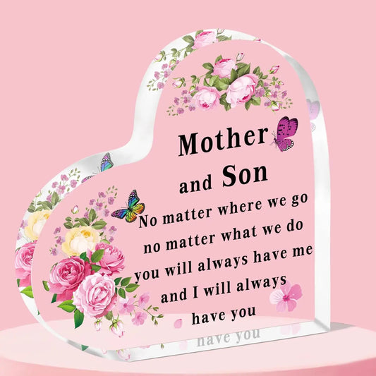 Heart Acrylic Plaque - Gift for Mum